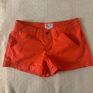 Women’s orange cotton shorts